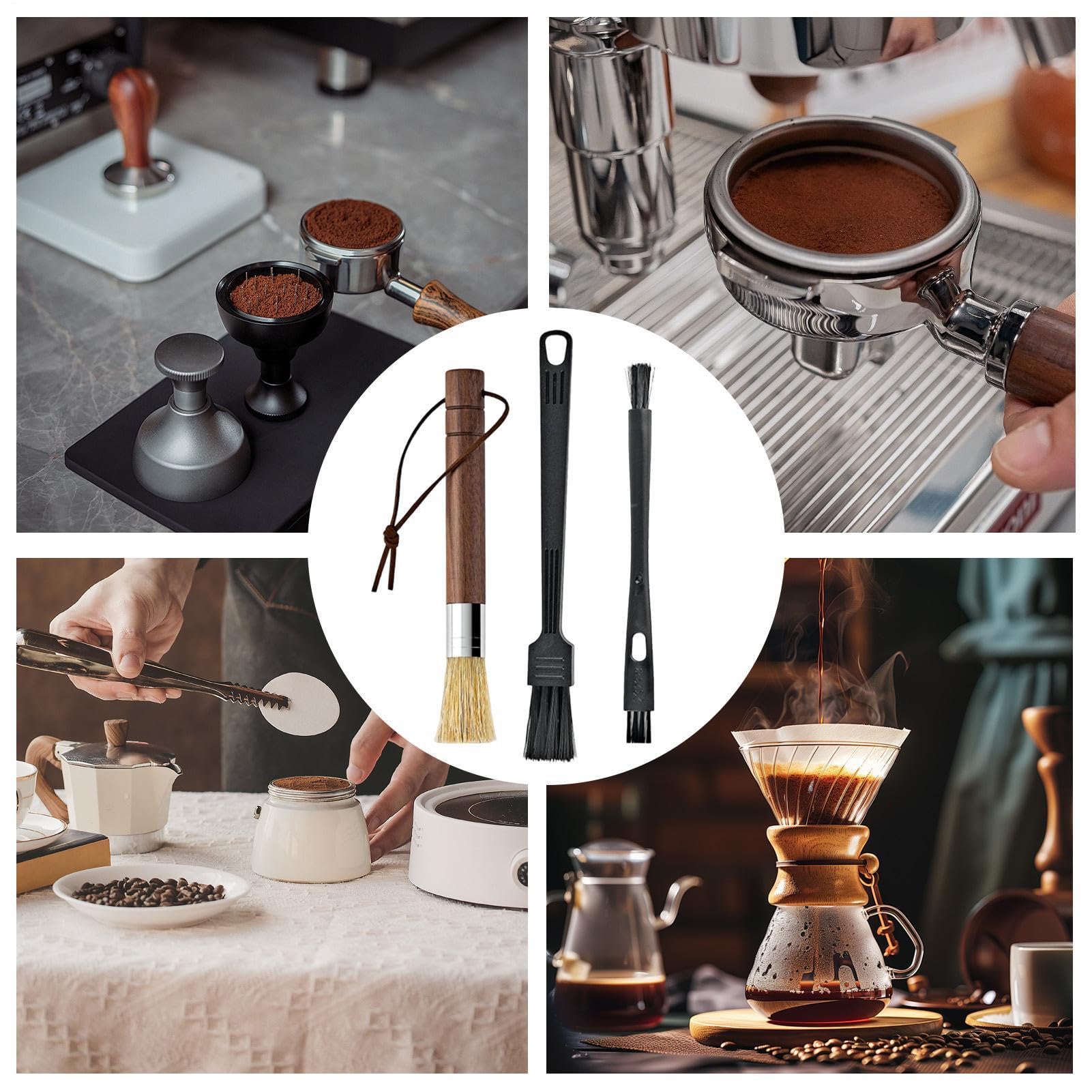 Spazzole per Pulire Macinacaffè Spazzolini Manuali per Pulire Macinacaffè | Accessorio spazzolino per caffè espresso per Casa Cucina Pasticceria Farina Arte Caffè