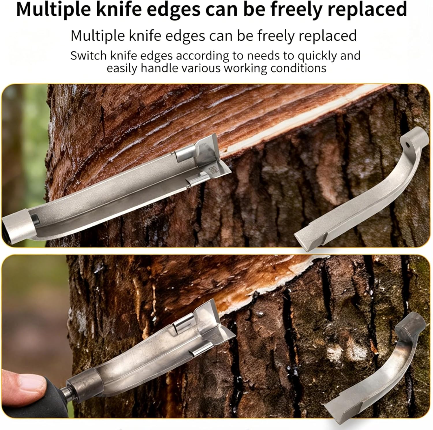 Electric Rubber Harvesting Knife, Rubber Collection Tool,Maple Syrup Tapping Machine, with Storage Box/2 Knife Holder/8 Blades, Replaceable Blade/Edge, Wireless/Wired Options(Corded)