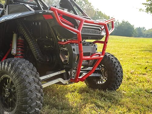 Miniatura 3 de SuperATV Parachoques trasero para Polaris RZR XP TurboRZR XP 4 Turbo 2019+ - Rojo - Revestimiento en polvo resistente a los rayos UV - Hecho de tubo