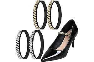 Elastic Shoe Buckle Straps for Women, Stripe Loose Heels Straps for High Heels