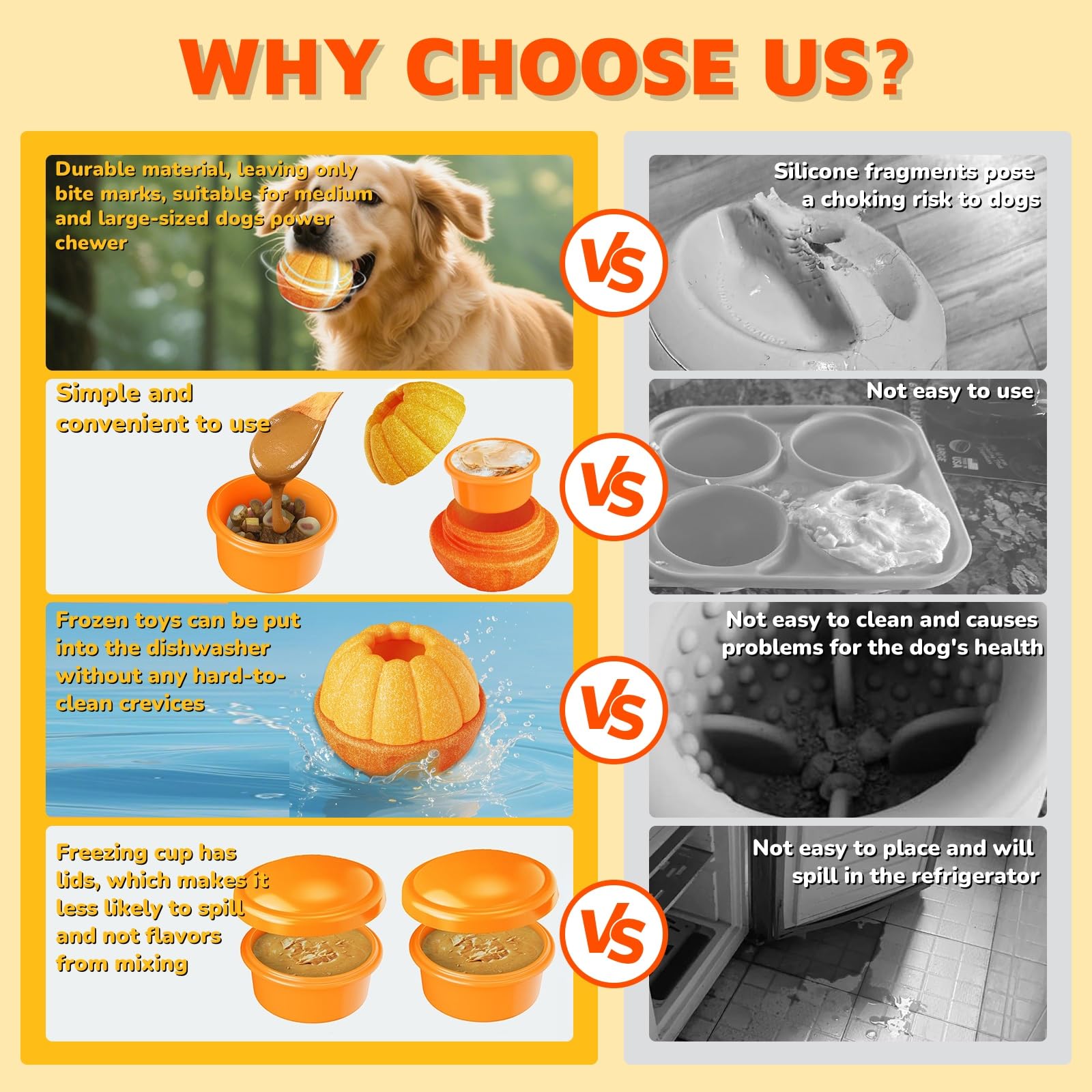 Juguete de Frozen para perros masticadores interactivos, juguetes rellenables para congelar | Juguetes masticables con molde congelado para perros medianos y grandes | Fácil de limpiar