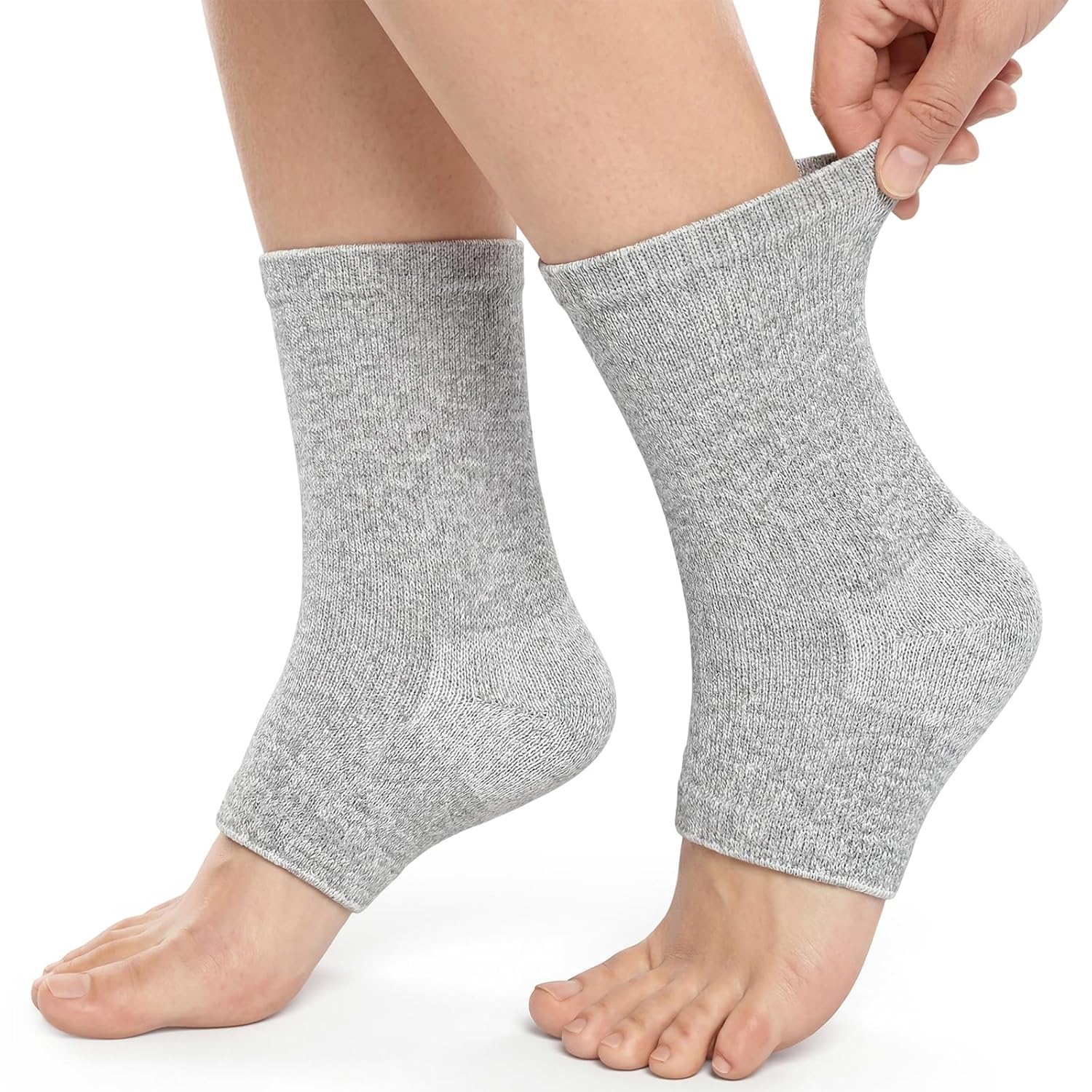 Bamboo Foot Sleeves - Premium Anti-Fatigue Bamboo Footsleeves,Unisex Ankle Support Compression Sleeve, Suitable for Plantar Fasciitis (XL)