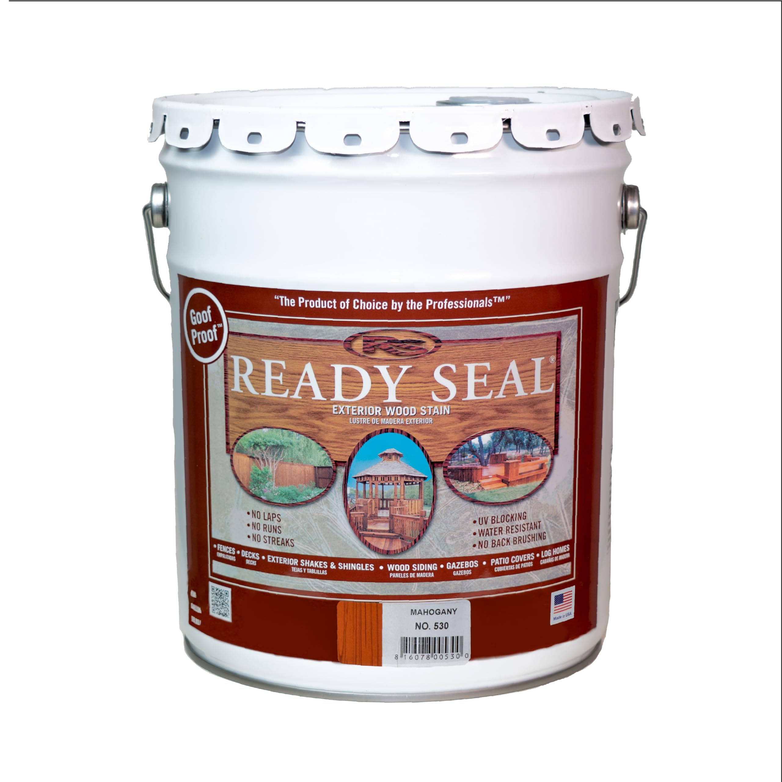 Ready Seal Exterior Wood Stain and Sealer Mahogany 5 Gallon