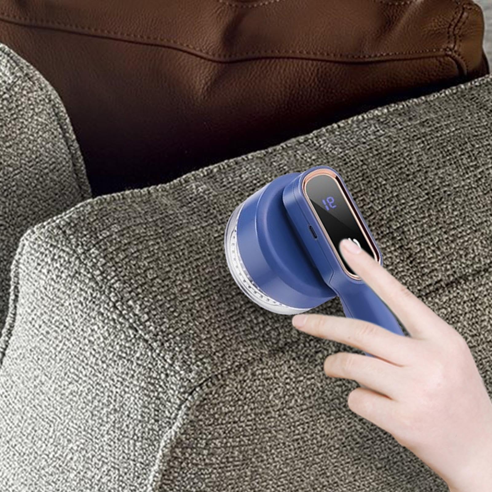 Rasoio Per Pelucchi Portatile - Per Vestiti, Tappeti E Mobili, Senza Batteria, Manico In Legno - Foto 8