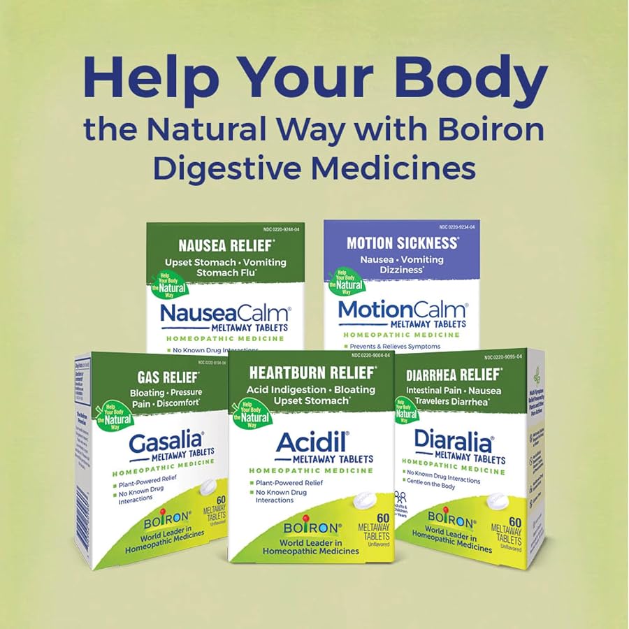 Boiron MotionCalm Relief for Nausea, Vomiting, or Dizziness from Motion Sickness, Carsickness, Seasickness, Amusement Rides, and Video Games or VR - Non-Drowsy - 120 Count (2 Pack of 60) - image 8