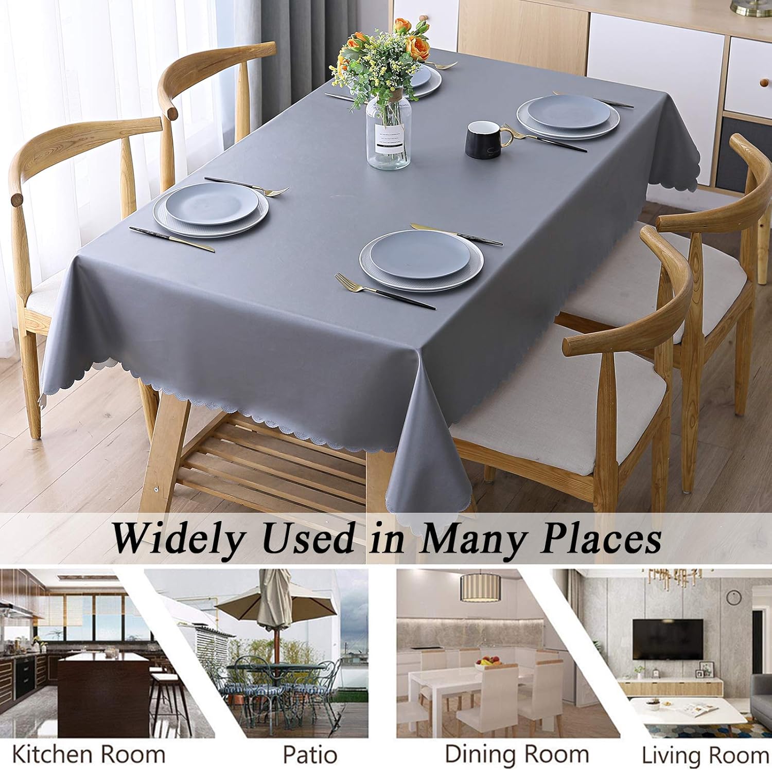 40% оƒƒ Dіѕсоunt Smiry Heavy Duty Vinyl Tablecloth, Waterproof and Oil-Proof Solid Color Wipeable Table Cloth, Washable Table Cover for Indoor and Outdoor Use(60 X 104, Silver Grey) Rеvіеw Smiry Heavy Duty Vinyl Tablecloth, Waterproof and Oil-Proof Solid Color Wipeable Table Cloth, Washable Table Cover for Indoor and Outdoor Use(60 X 104, Silver Grey)