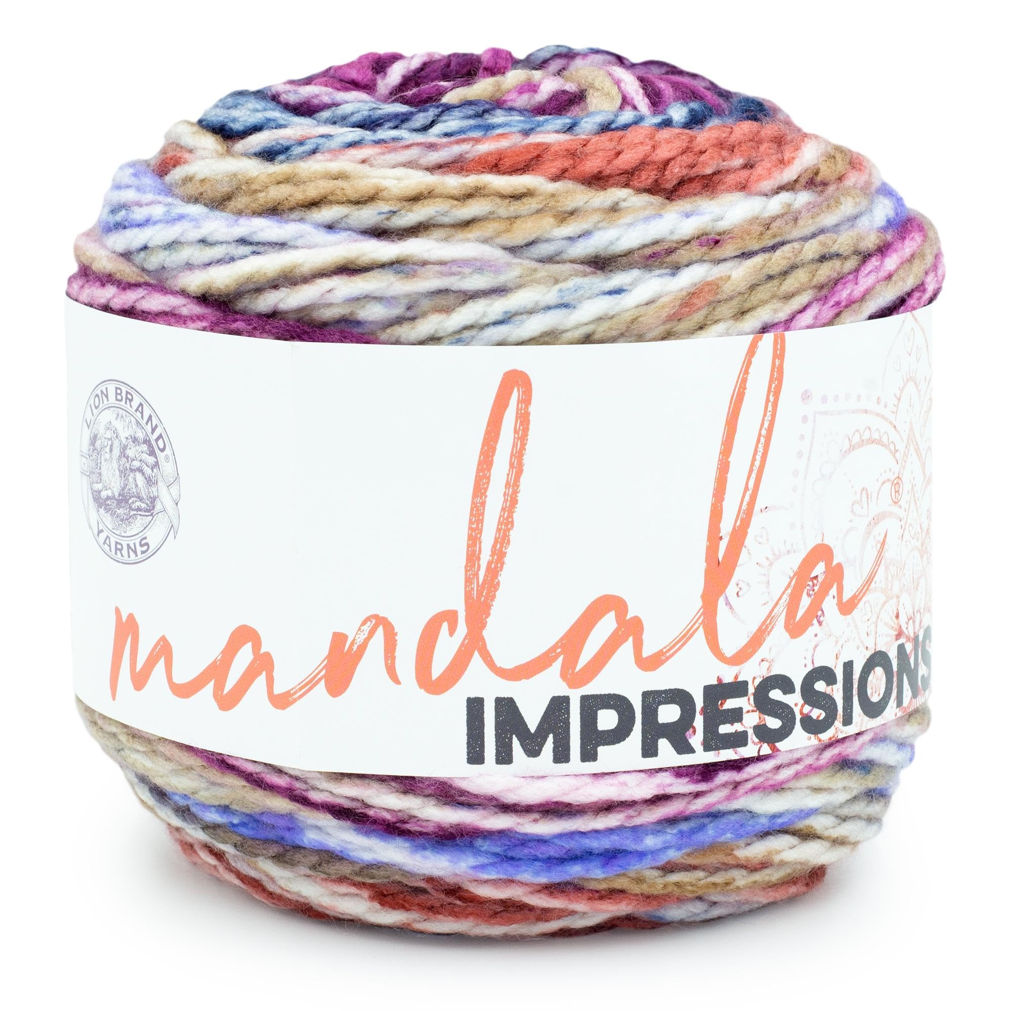 Mandala Impressions, Bulky Yarn, Very Berry, 1 Pack
