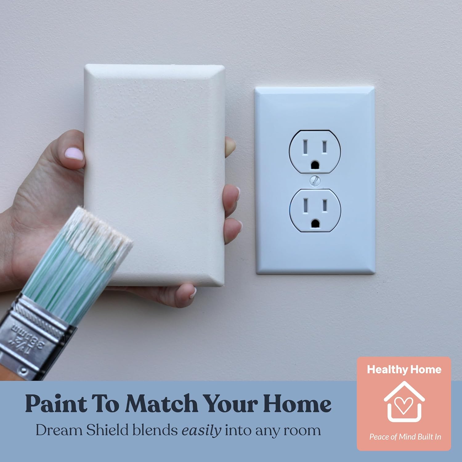 EMF Protection Outlet Cover – EMF Blocking Device for Bedrooms, Home Offices & Nursery Spaces – Helps Minimize Electromagnetic Fields from Wall Outlets (White, 2-Pack)