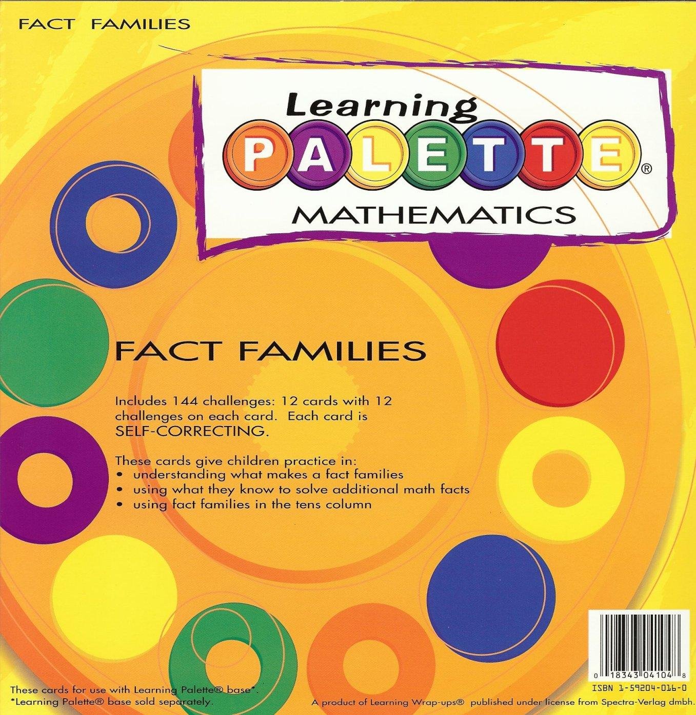 1st Grade Math Fact Families Learning Palette