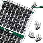 Lash Clusters 96pcs Individual Lashes D Curl 18mm Eyelash Clusters KEYYOU Volume Wispy Lash Extension Soft&Comfortable Easy DIY at Home(Y22,D-18mm)