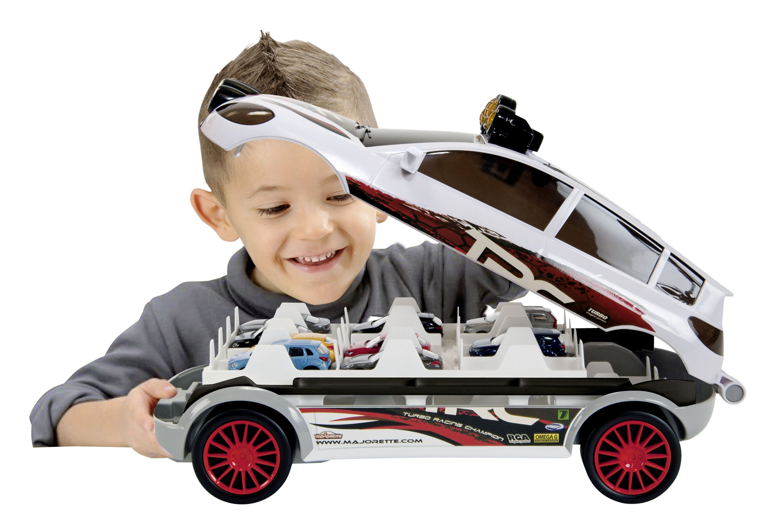 Simba 212088200 - Mojorette Racing Big Car Luci Suoni Porta-Modellini
