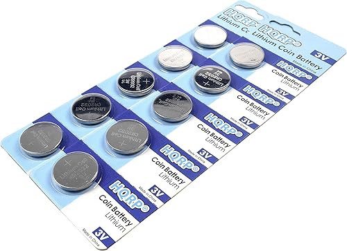 Miniatura 6 de HQRP Paquete de batería de reserva compatible con BATT1X BATT2X BATT1 de 2 gigas y paquete de 10 pilas de litio CR2032 de 3 voltios CR2O32 CR2032L
