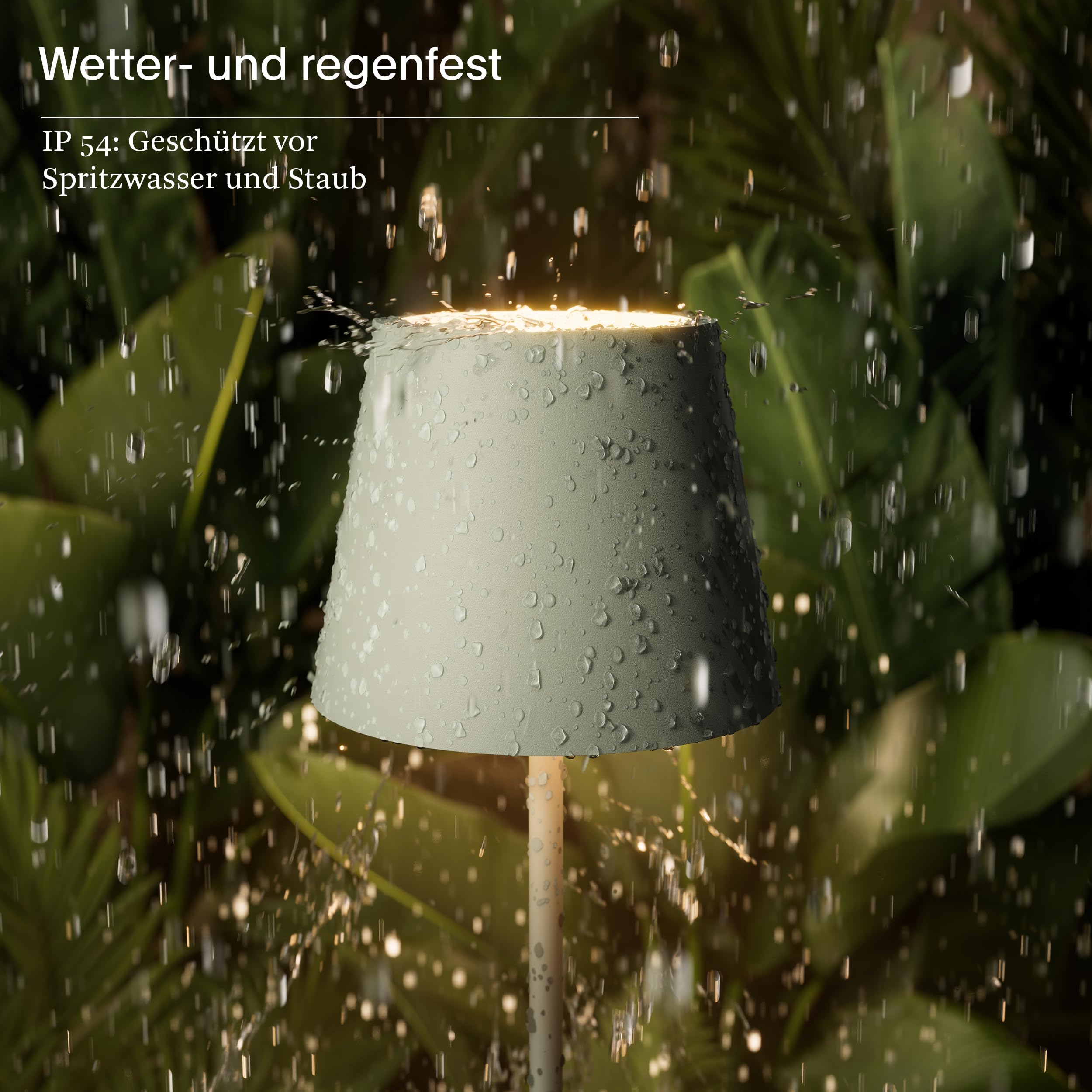SIGOR Nuindie 2.0 mini - dimbare kleine led-tafellamp op batterijen voor binnen en buiten, IP54 spatwaterdicht, hoogte 25 cm, oplaadbaar met USB-C, 12 uur lichtduur, bronskleurig