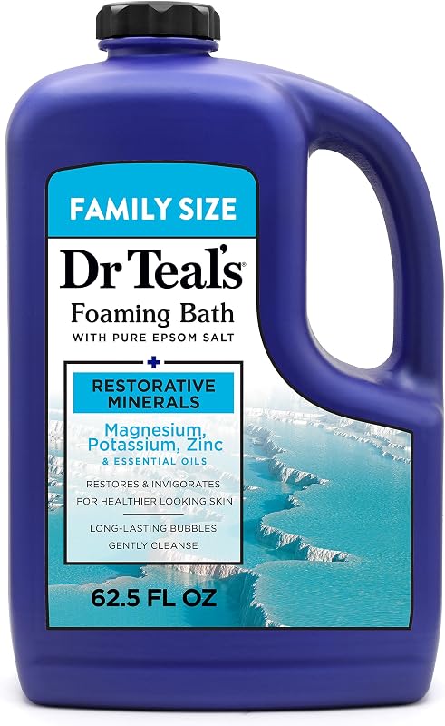 Foaming Bath with Pure Epsom Salt, Restorative Minerals with Magnesium, Potassium, Zinc & Essential Oils, 62.5 fl oz