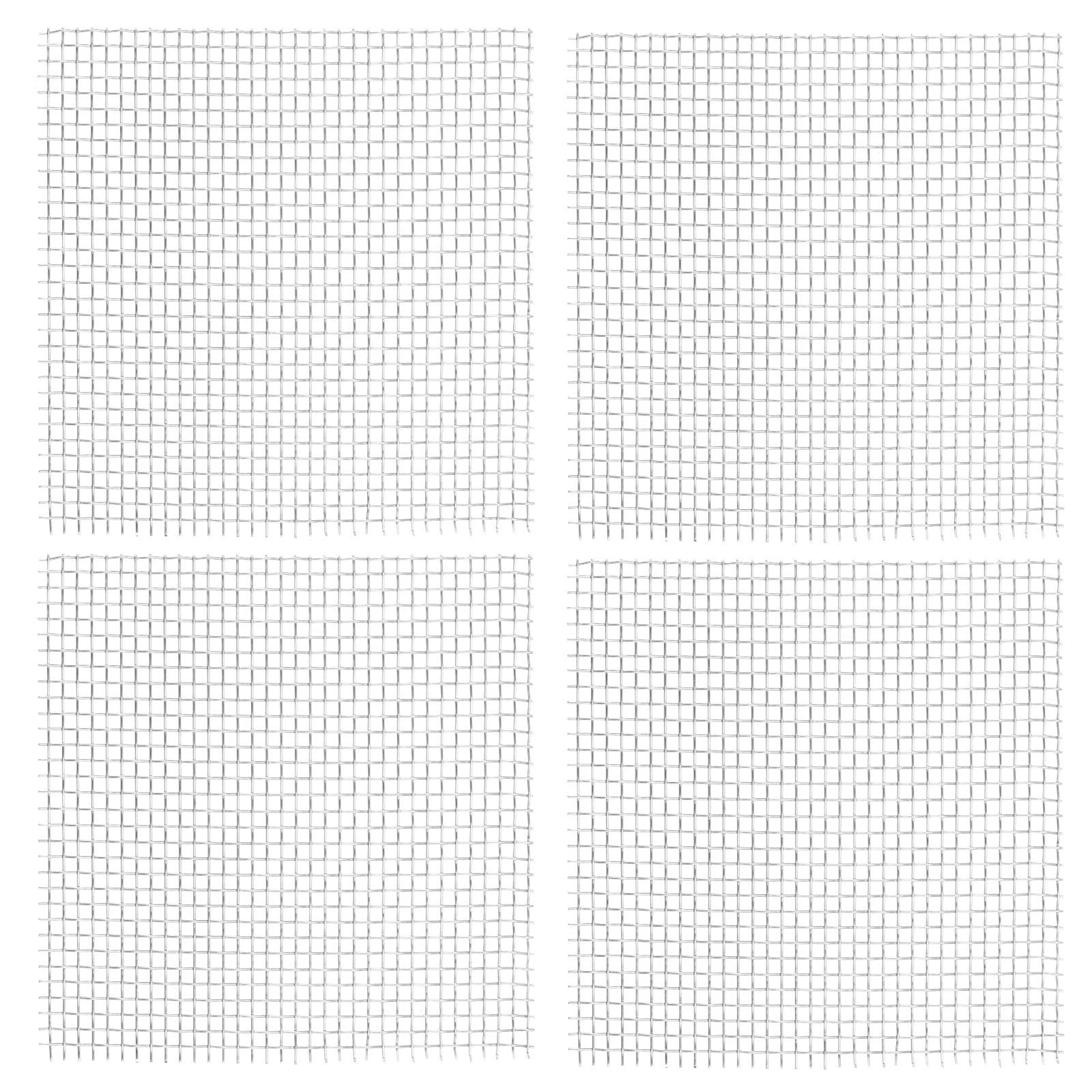 Filet en Acier Inoxydable Argenté 15pcs pour Mousse Aquatique et Java Moss, Maille Solide Résistante Accessoire Aquarium