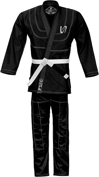 Ultimate - Essential Brazilian Jiu-Jitsu Kimono BJJ Gi Uniform Set - Unisex Kids Adults White Belt Included