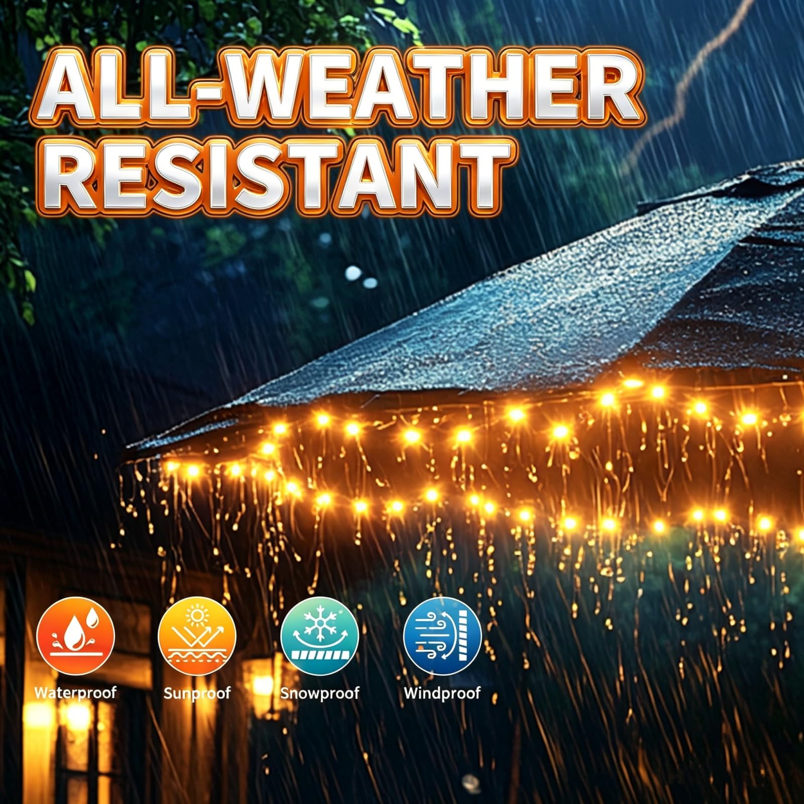 Guirnalda de luces LED para sombrilla de patio, 60 luces impermeables inastillables, funciona con energía solar con 8 modos de iluminación para exteriores, jardín, camping, playa, decoración