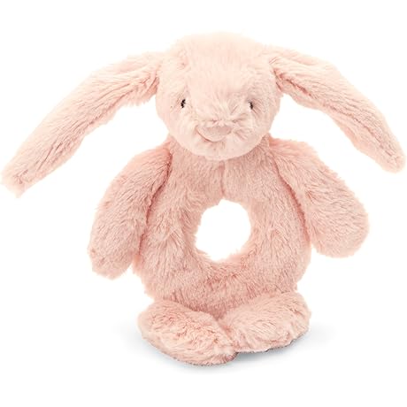 Jellycat Bashful Blush Bunny Soft Plush Book for Baby Joy