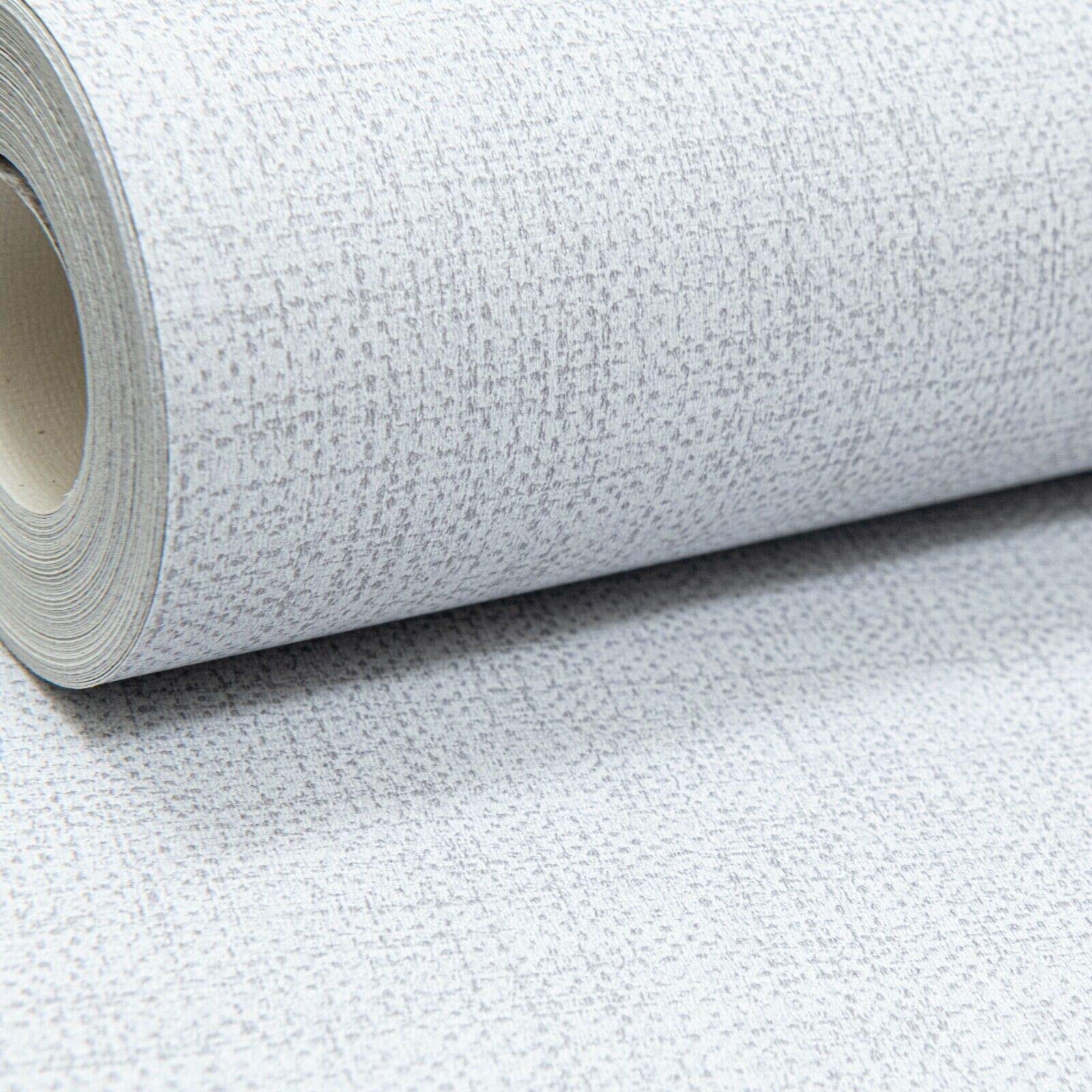 Light Grey Plain Wallpaper Woven Linen Effect Subtle Shimmer Metallic Smooth Wallpaper for Living Room