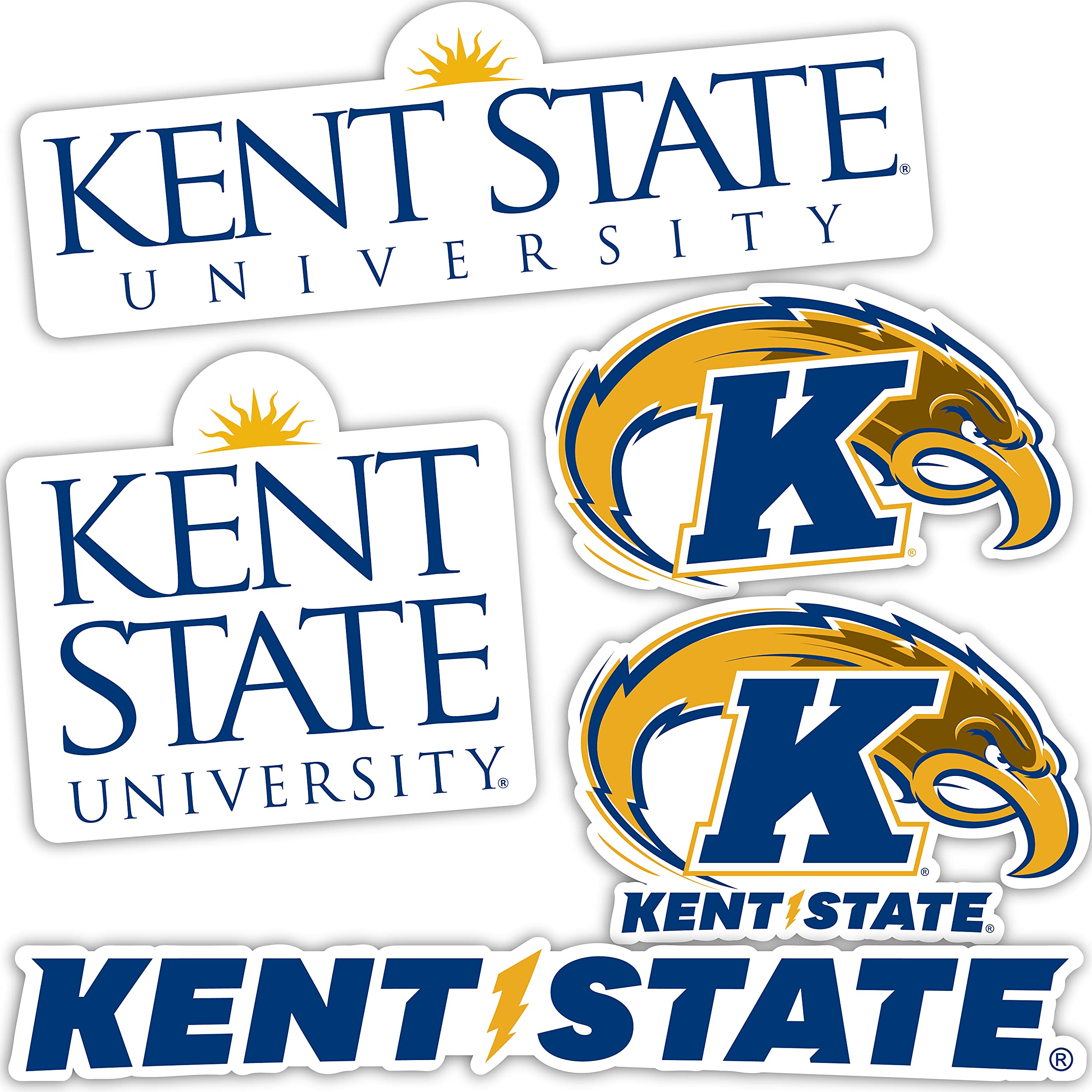 Autocollant en vinyle Kent State résistant à l'eau pour gourde et pc portable