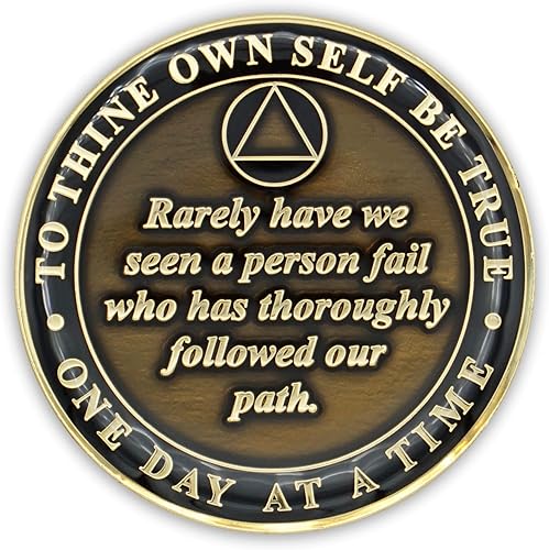 Miniatura 4 de Moneda de sobriedad de 8 años  Chip AA Triplate Founders  Ficha de aniversario de celebración de recuperación  Regalo de alcohólicos anónimos (negro