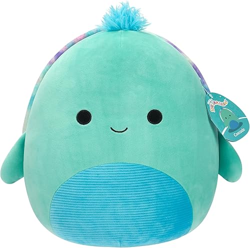 Squishmallows Tortuga verde azulado cascada original de 12 pulgadas con concha de teñido anudado, peluche oficial de Jazwares (paquete de 1) disponible en Yaxa Costa Rica