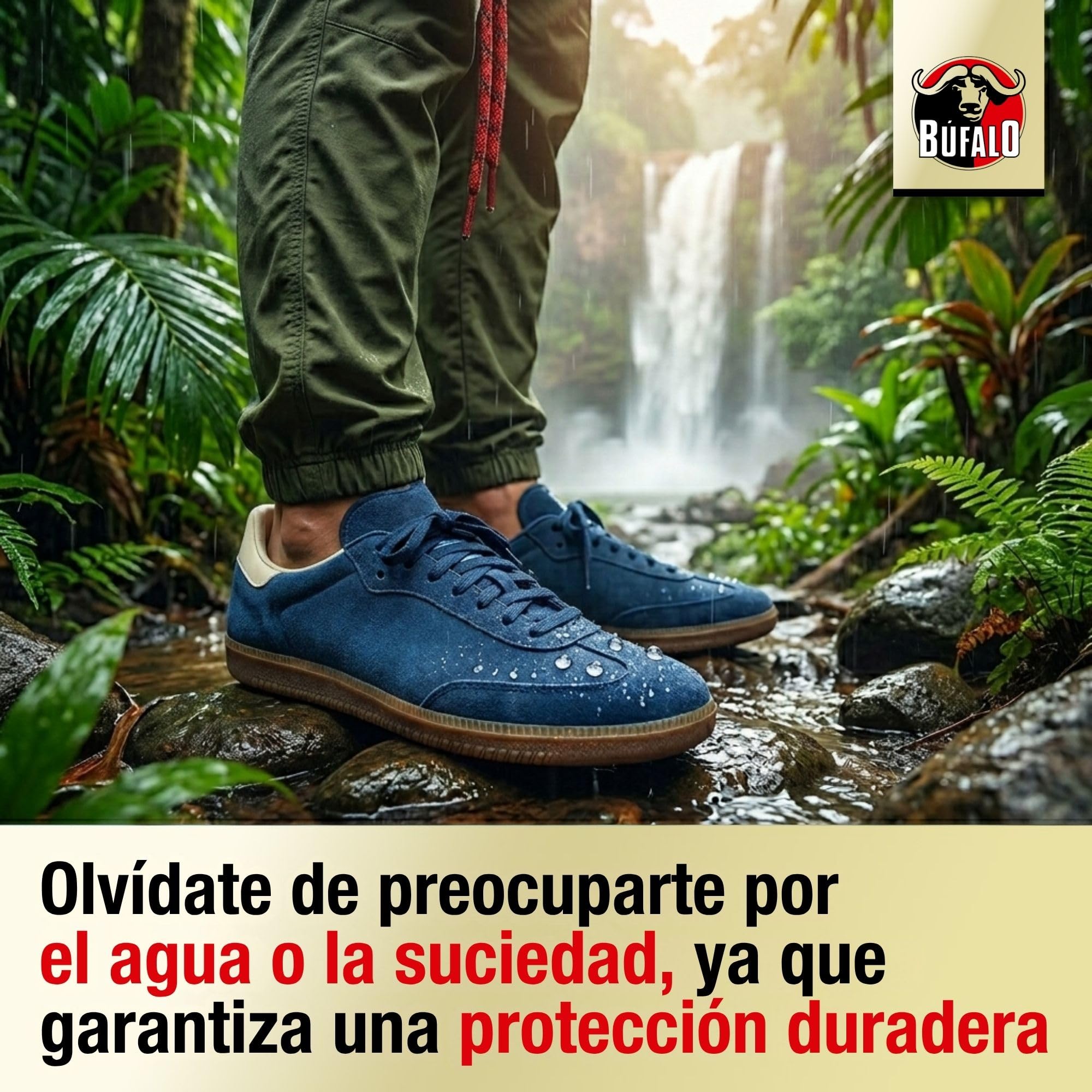 Búfalo Spray Impermeabilizante Calzado 250ml Protector Zapatillas Transparente Repelente Agua Suciedad