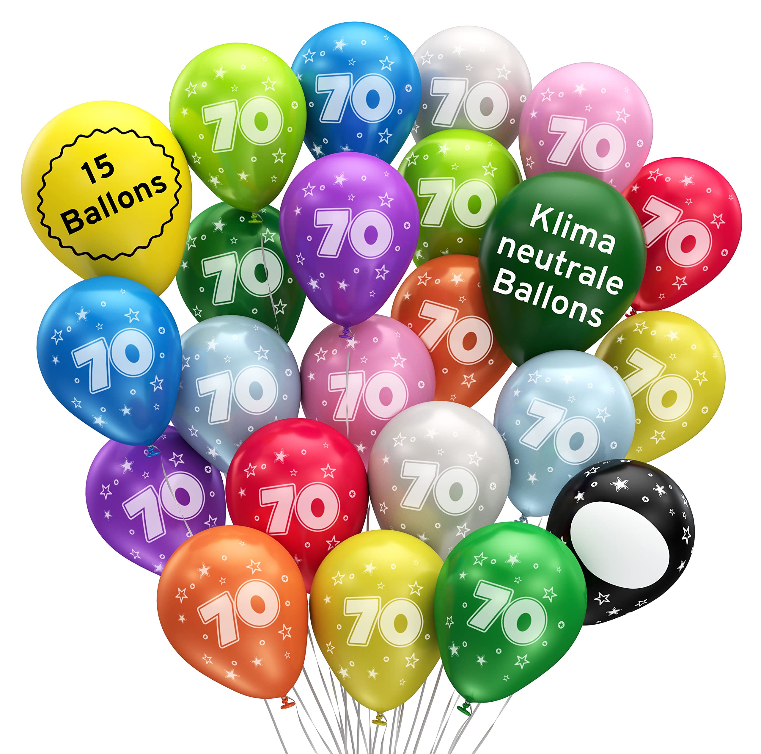 Bastelbr Balloons with numbers (number 70)