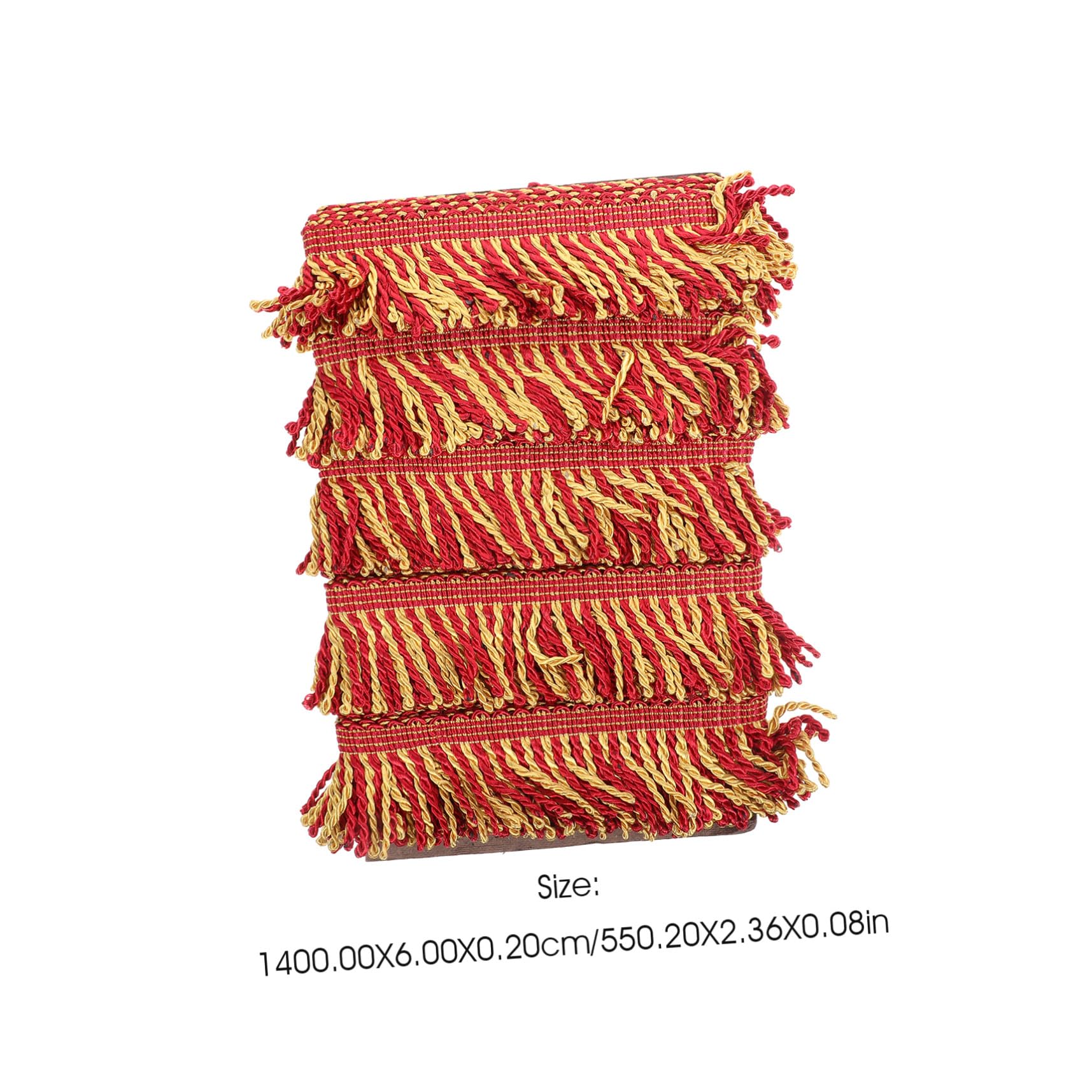 ORFOFE Frange Décorative Rideaux et Canapé Garniture à Franges Dorées et Rouges pour DIY Bordure Artisanale Lavable et Facile à Couper pour Coussins et Décorations Maison