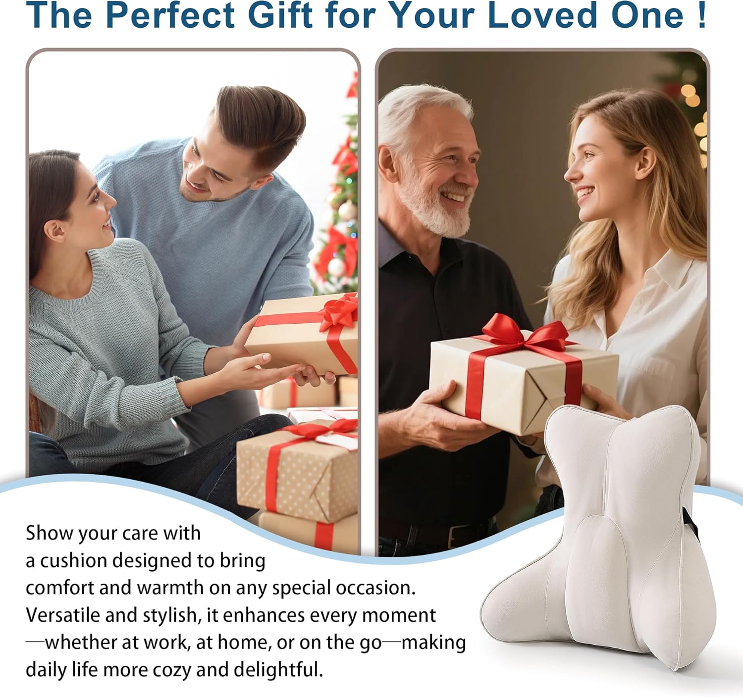 Lumbar Support Pillow(Pat. Pend) – Multi-Functional Ergonomic Back Cushion for Sofa Chair, Car Seat & Sofa, Reading Pillow with Firm Multi-Zone Support to Relieve Lower Back Pain, Misty White - Image 7