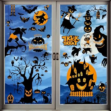 Halloween Decorations Window Stickers, Scary Halloween Window Clings
