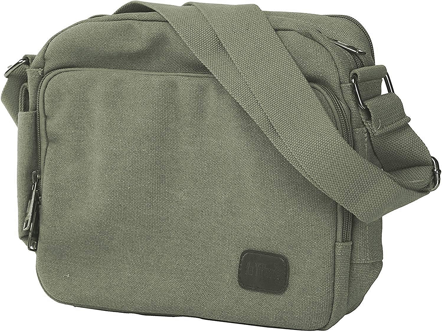 Styxon/Men canvas messenger laptop briefcase type bag for men and women, Green