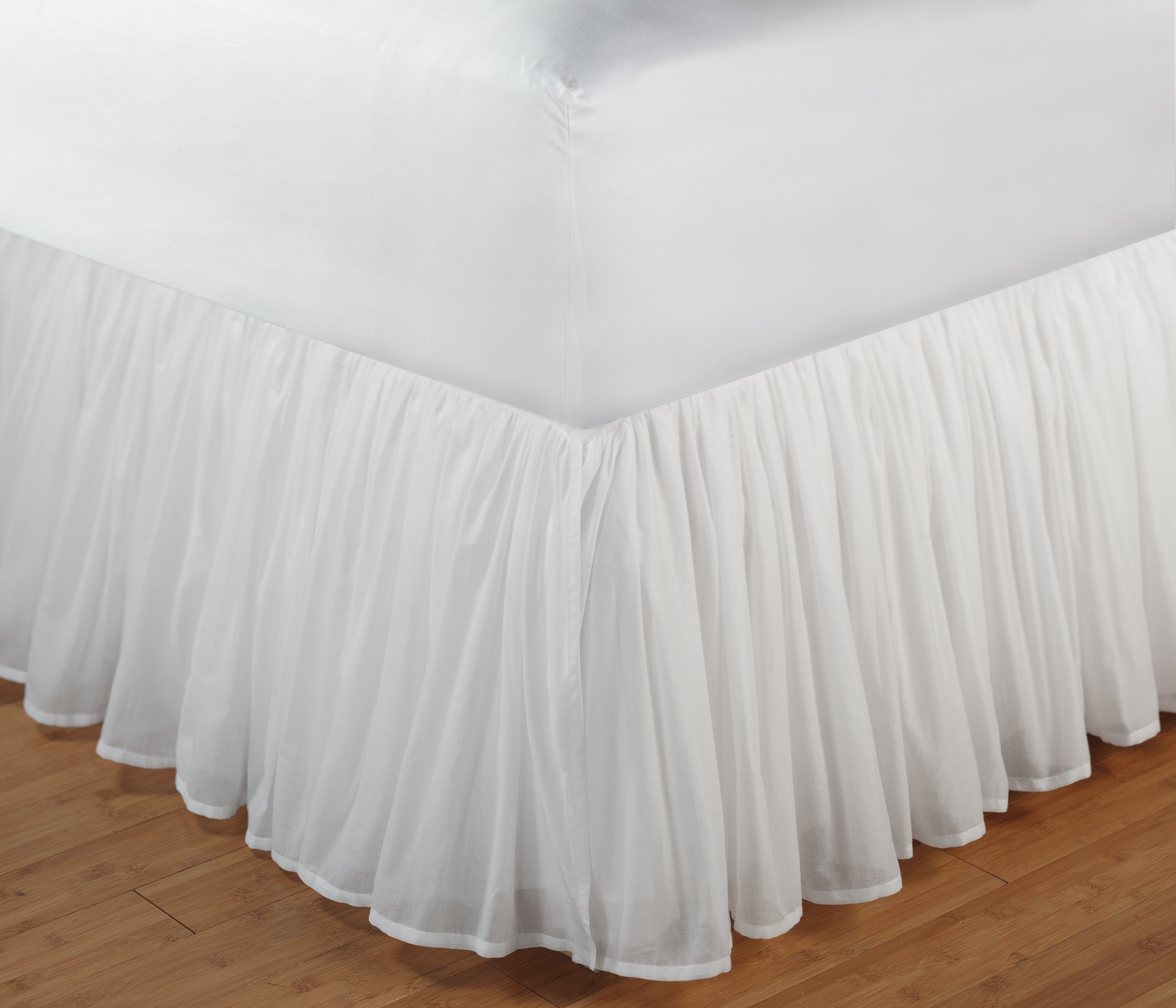 Green Land Cotton Voile White Bed Skirt 18