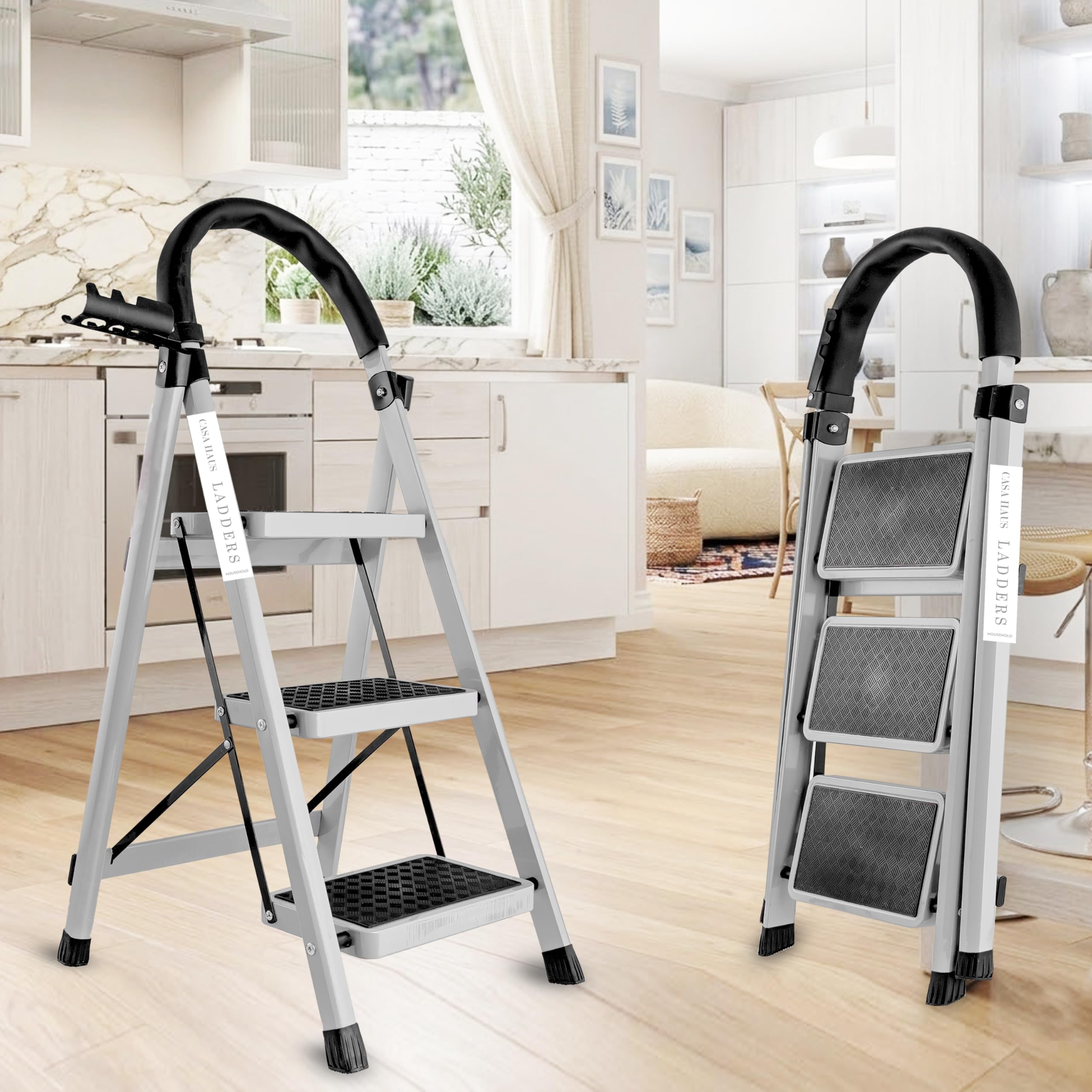 Casa Haus 6 Step Ladder - Heavy Duty & Foldable -11