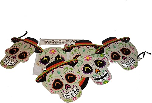 Banner de calavera de azúcar de Halloween de 5 pies, guirnalda de fiesta del Día de los Muertos, guirnalda divertida (novio)