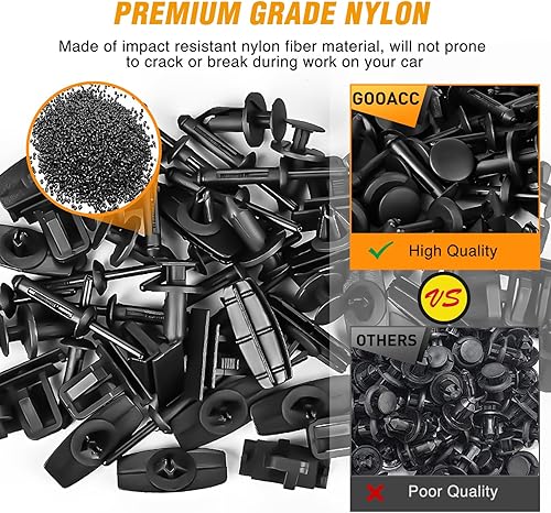 Miniatura 3 de GOOACC 60 piezas de clips de moldeo para guardabarros 68039280-AA, 55156429-AA, 6503598,6501559 repuesto para Jeep Wrangler Chrysler Ford GMC con 1