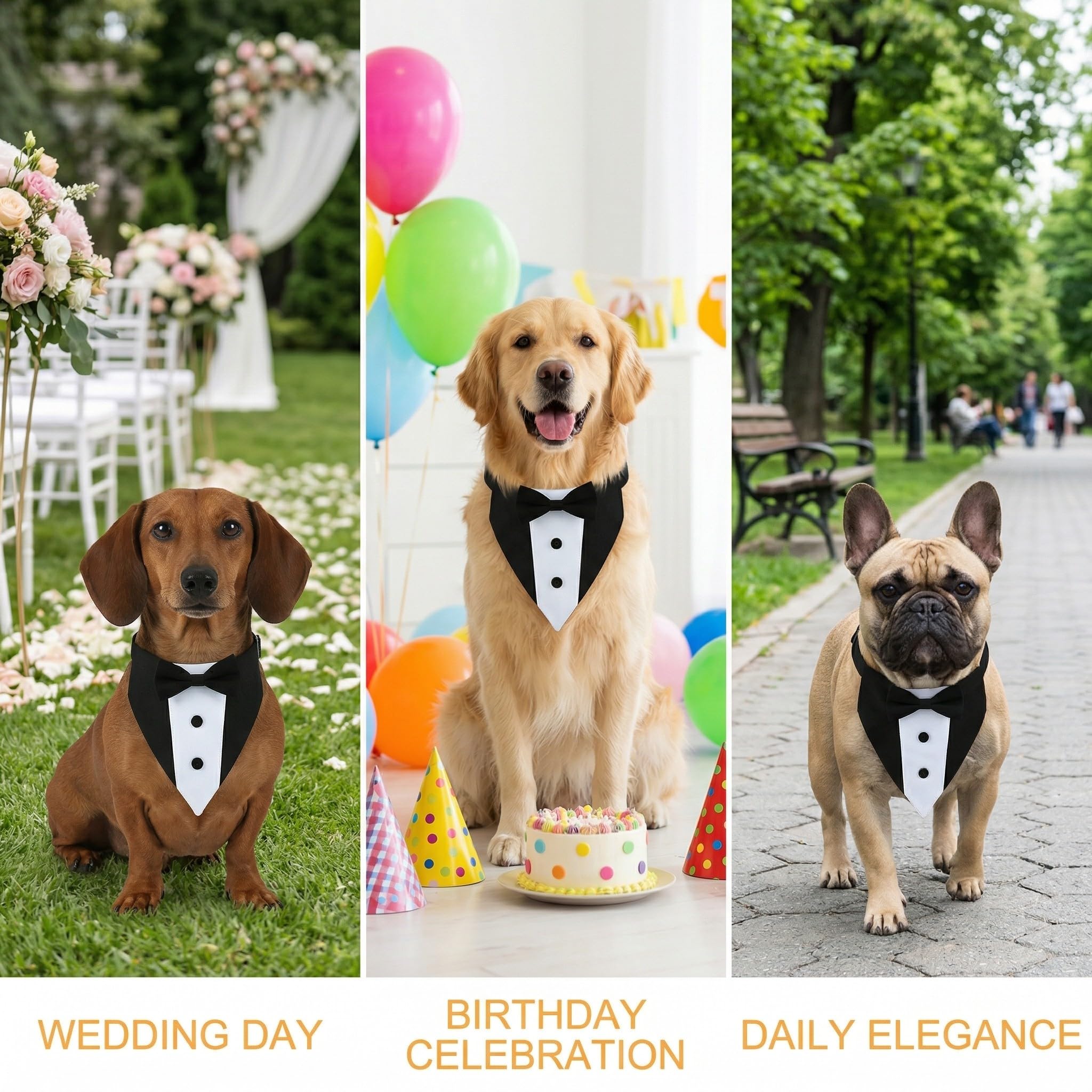1 Pezzo Papillon Cane, Bandana per Cane Regolabile, Travestimenti per Cani, Collare Vestito Cerimonia Cane per Cani, Decorazioni per Matrimonio, Feste, Compleanni