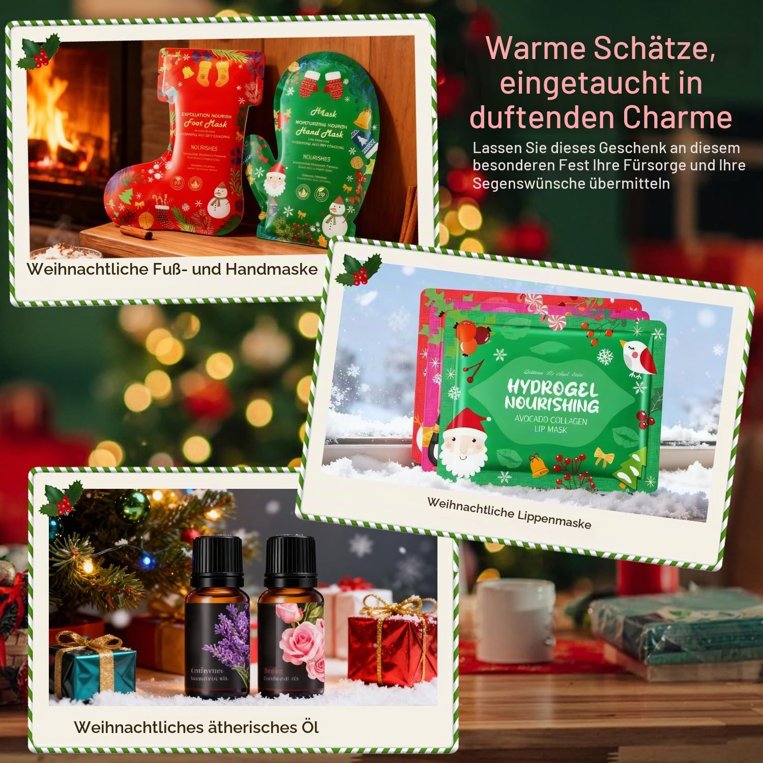 Geschenkset Frauen Weihnachten, Weihnachtsgeschenke für frauen, Geschenke für Weihnachten, Geschenke für Frauen, Entspannende Spa Geschenk mit Tumbler und Handcreme für Mütter, Christmas Relaxing