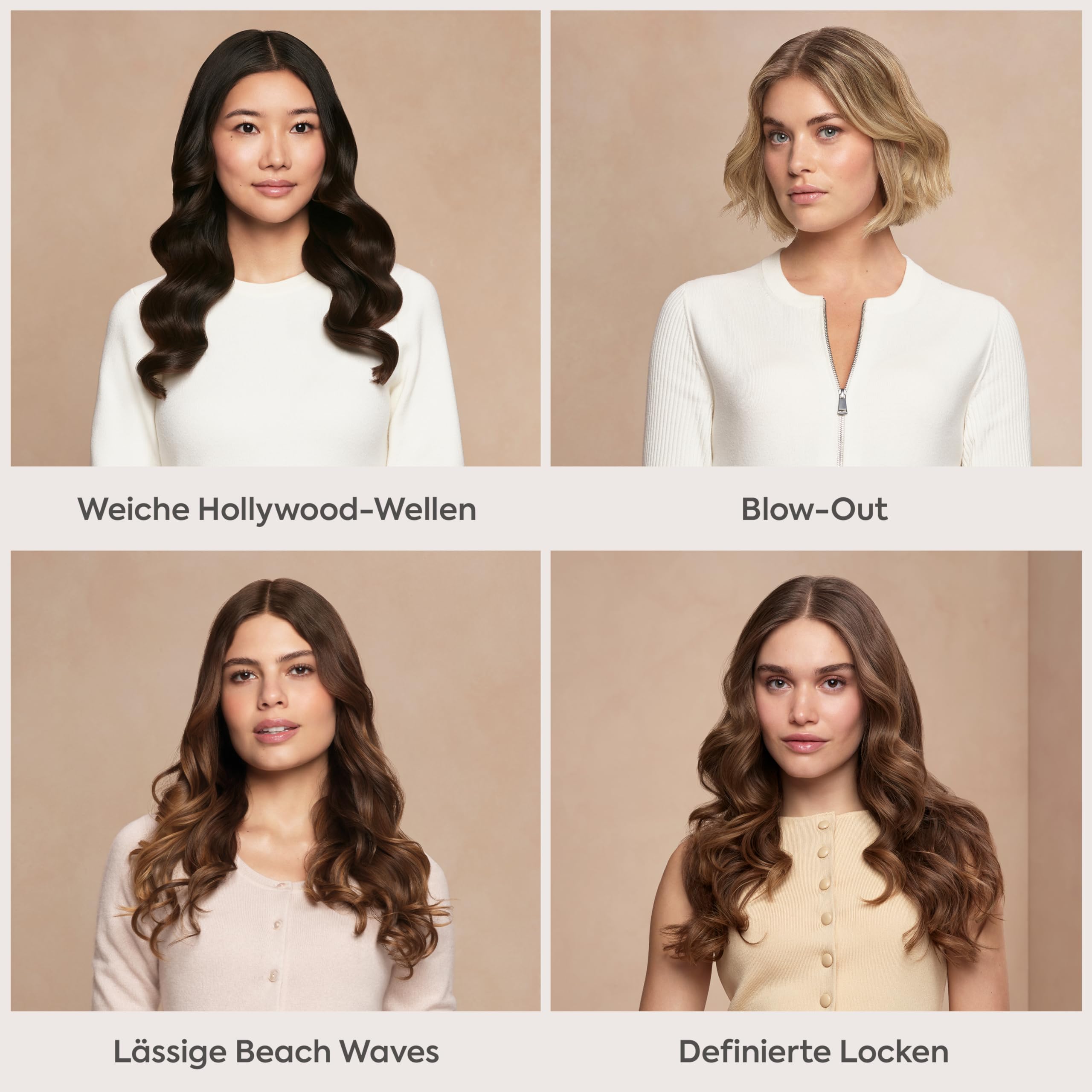 BaByliss Style Secret Air Automatisch Lockenstab – 25mm mit sanfter Wärme & Luftstrom, 48 Styling‑Kombinationen für definierte Locken, Beach Waves oder Föhn‑Look, für kurzes & langes Haar, C6686E