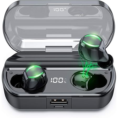 Amazon Co Jp 型ブルートゥースチップ採用 電池残量ledディスプレイ表示 120時間連続駆動 Bluetoothイヤホン ワイヤレスイヤホン ブルートゥースイヤホン 4000mah大容量バッテリー Hi Fi Bluetooth 5 0 Edr 搭載 Ipx7防水 Siri 音声認識アシスタント Cvc8 0