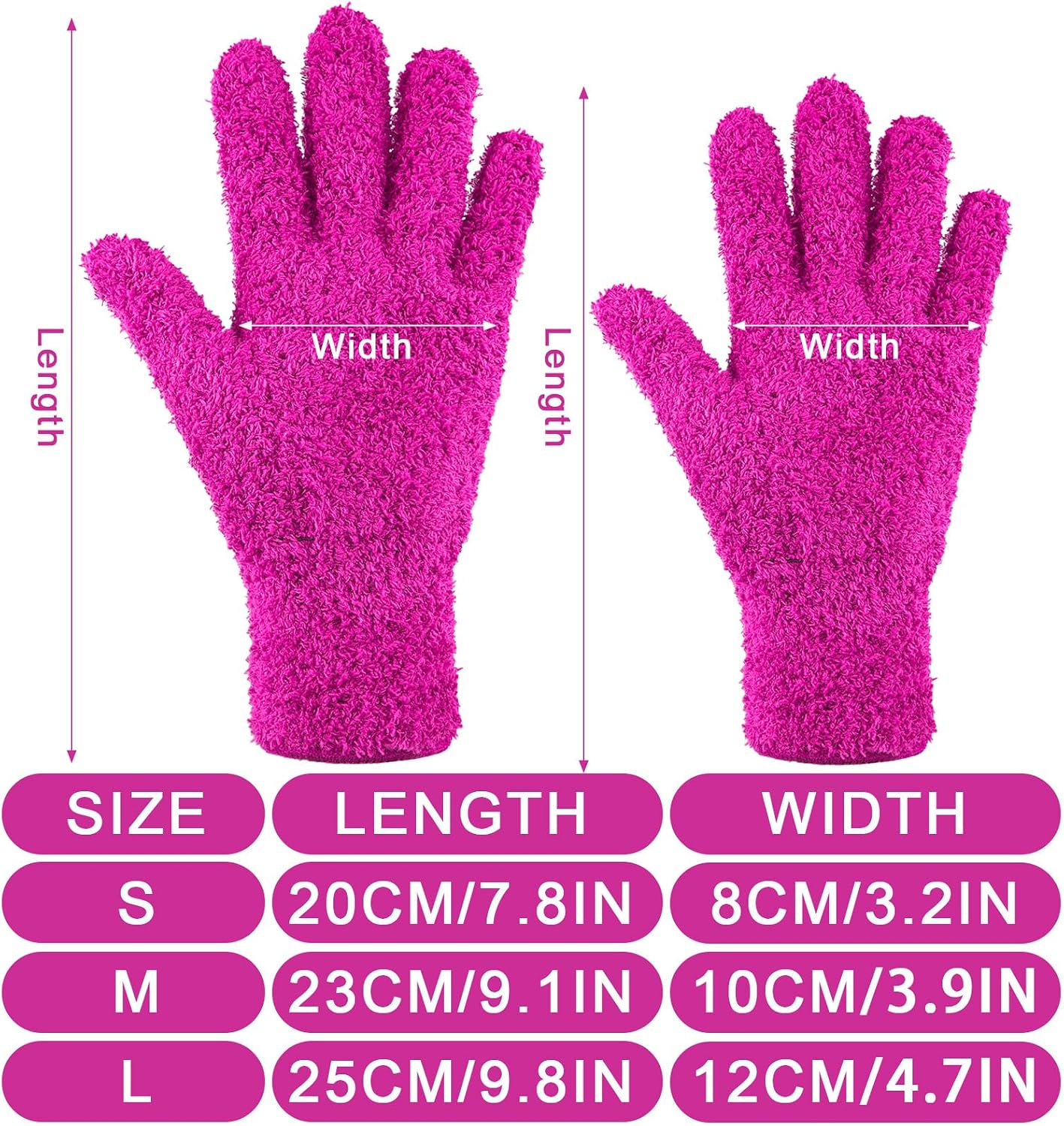 Geyoga 12 Pairs Microfiber Dusting Gloves Household Dusting Cleaning Glove Washable Plant Dusting Mittens