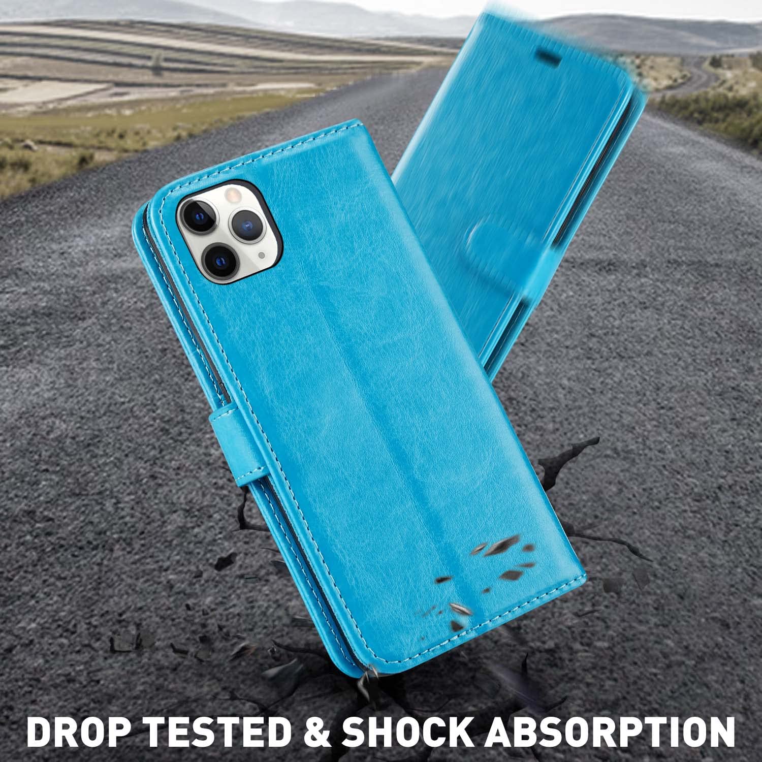 Custodia Portafoglio Per IPhone 11 Pro Con Vetro Temperato Incluso – Pelle Sintetica, 3 Slot Carte, Supporto, Protezione RFID