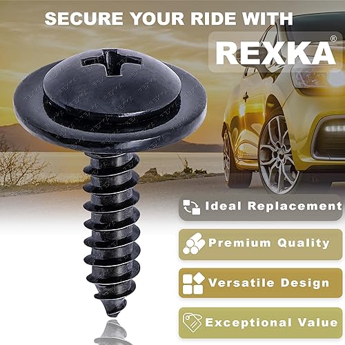 Miniatura 4 de Rexka 20 piezas Fender Liner Splash Shield Wheelhouse Liner Tornillo Phillips Truss Head Sems Compatible con Honda Acura BMW 90114-SE0-000 Accord