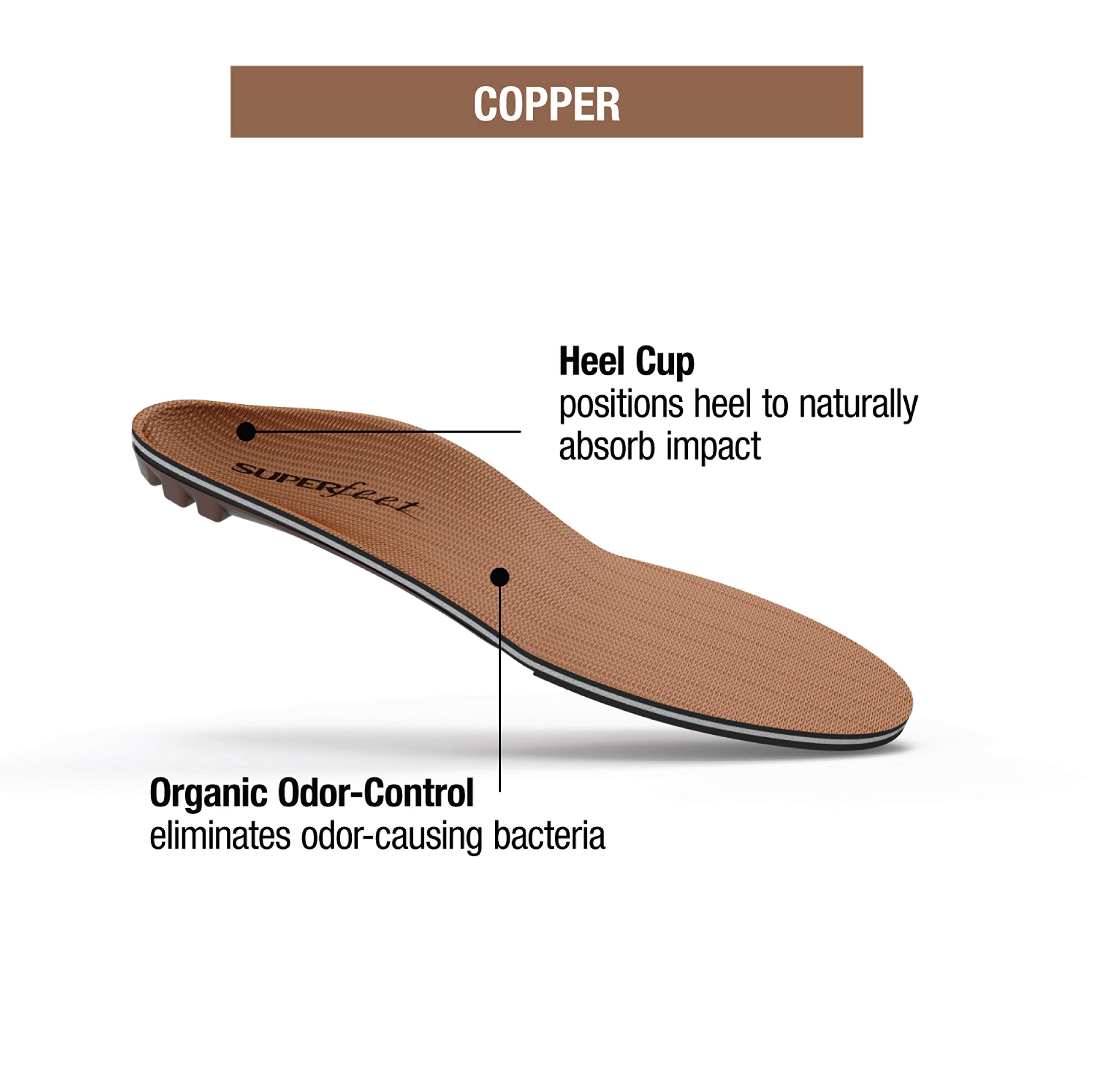 Superfeet Memory - Foam Einlegesohlen - Schuheinlagen mit Support für Fußgewölbe | Trim-To-Fit Einlagen, gepolsterte Fußgewölbestütze aus Memory Foam, passt sich der Form des Fußes an