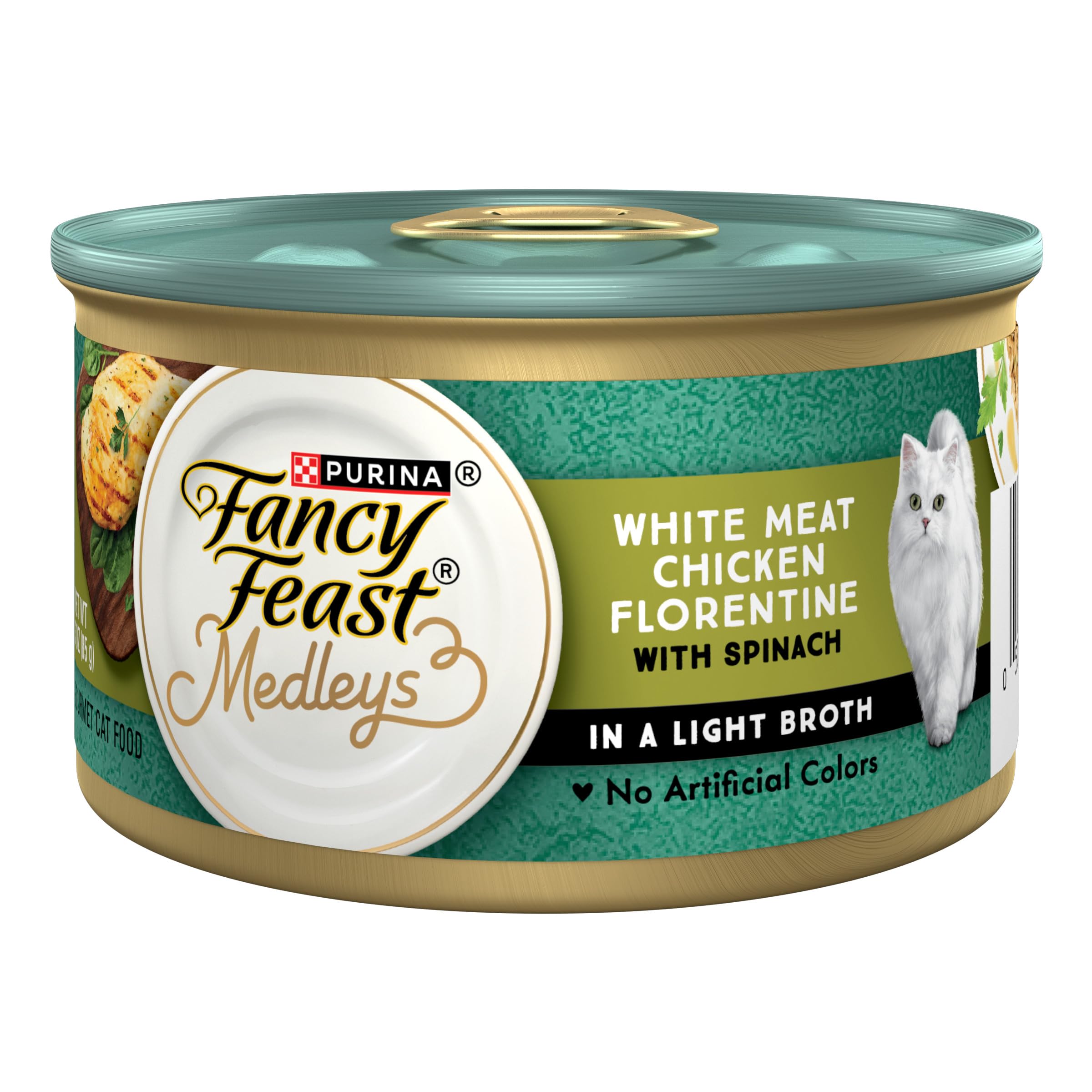Purina Fancy Feast Gravy Wet Cat Food, Medleys White Meat Chicken Florentine With Garden Greens - (Pack of 24) 3 oz. Cans