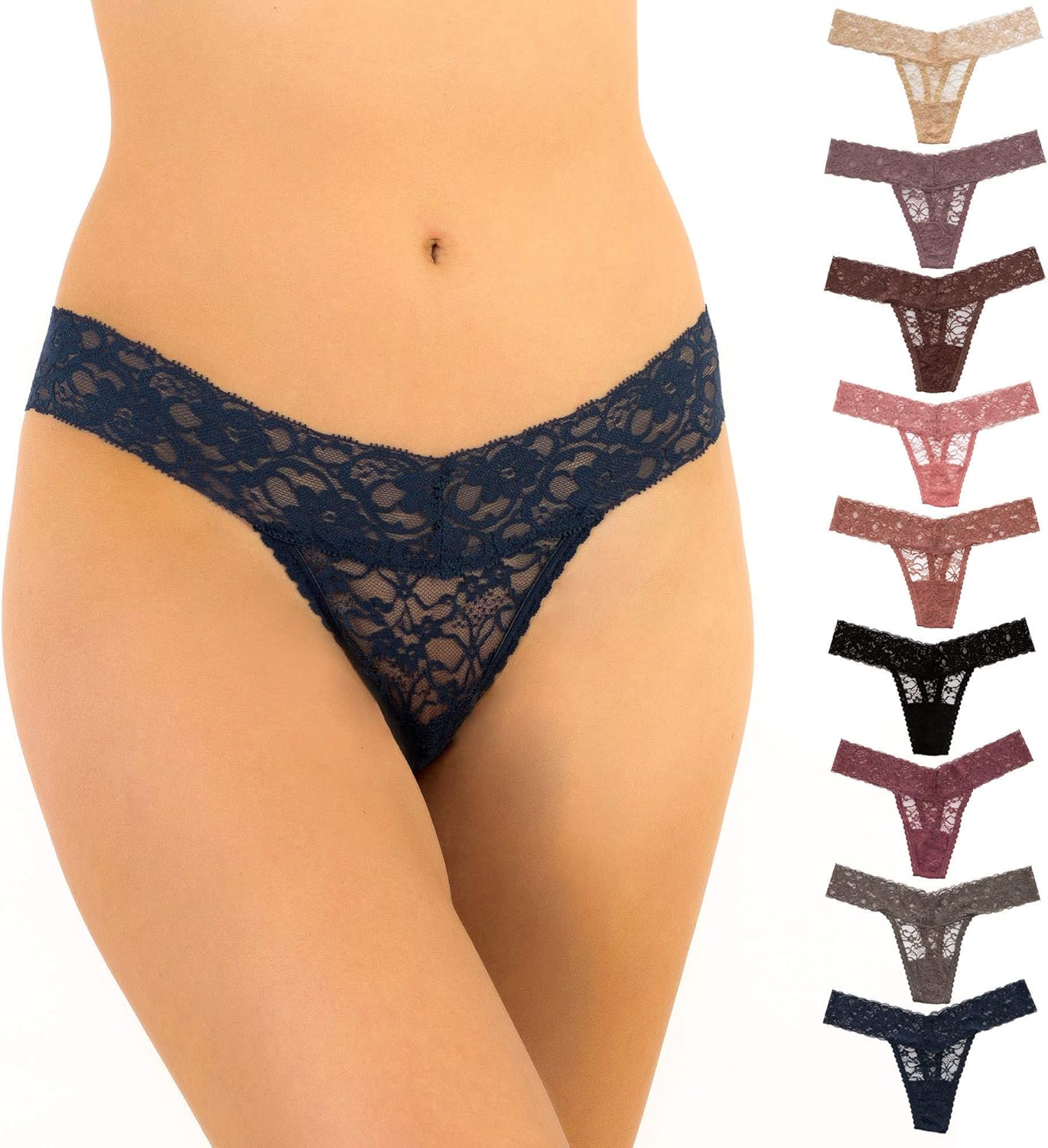 Alyce Ives Intimates Womens All Lace Thong, Pack of 10 - Image 4
