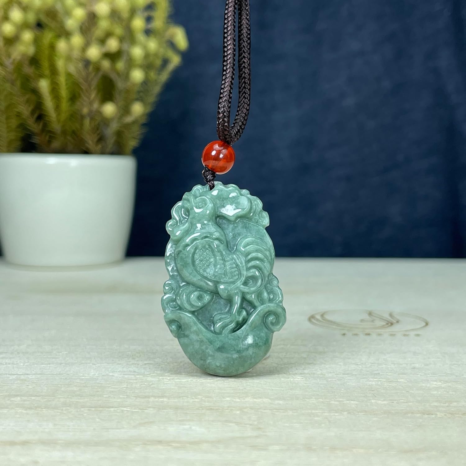 Natural Jade Necklace, Real Jade Chinese Zodiac Lucky Charm, Constellation Necklace Jewelry, Ideal Fengshui Handmade Gift for Lunar New Year for Women, Men