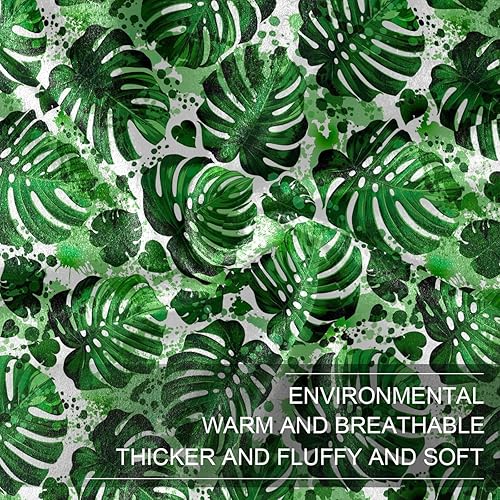 Miniatura 7 de Leaves Monstera Blots Microfiber Plush Blanket for Adults Kids, Comfy Spring Blanket for Couch Bed Office, 60x90 Inches Bed Blanket