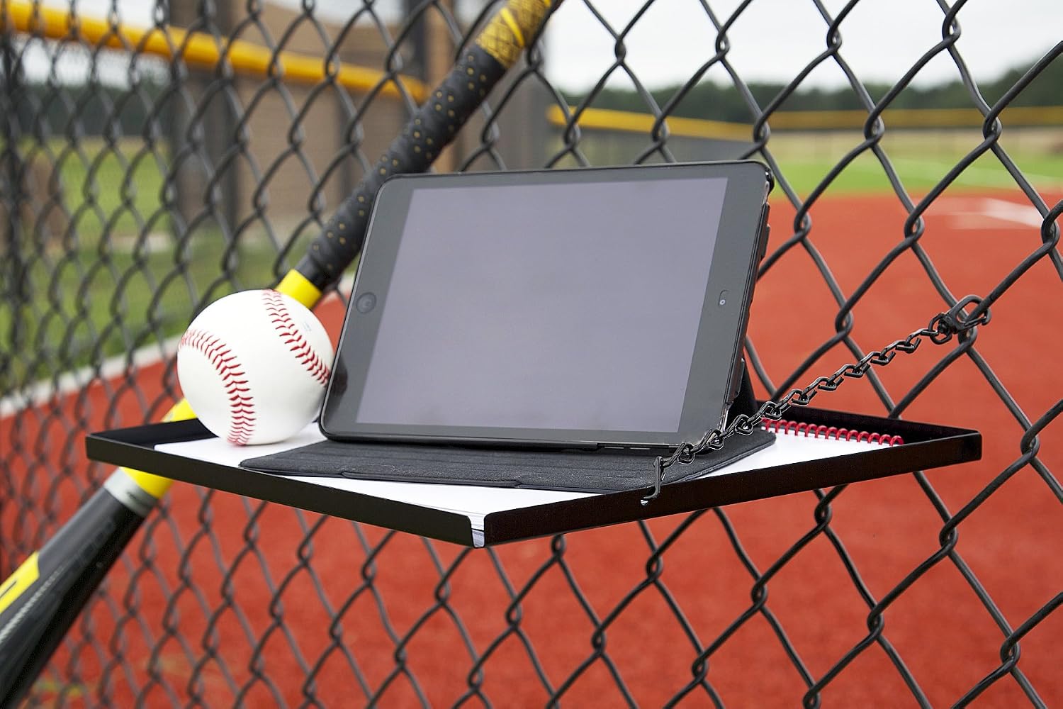 Keeping God in Sports Dugout Tray for Baseball and Softball Scorekeepers, Metal, 7 x 11 inches, Black