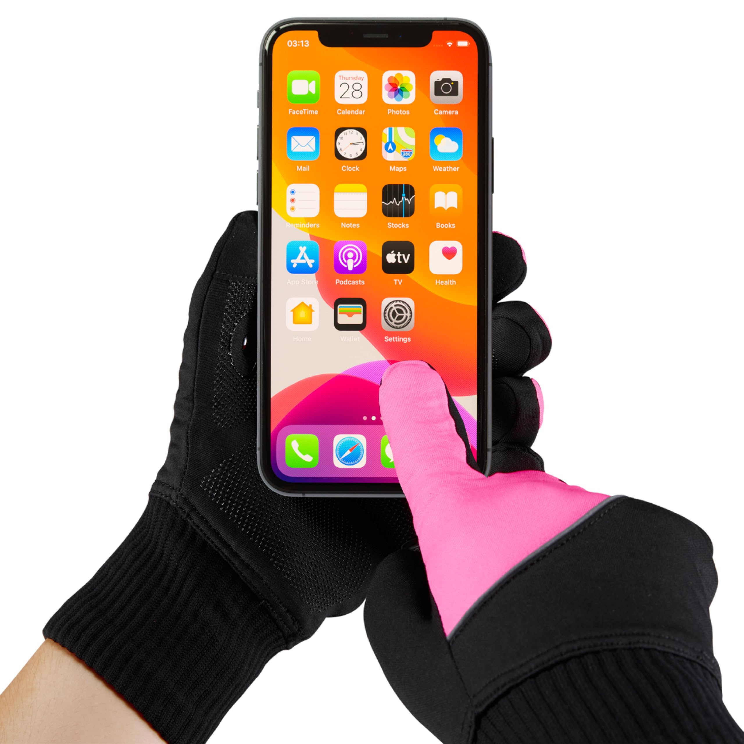 Guantes impermeables de invierno rosa – Guantes térmicos de lana merino de 3 capas con diseño impermeable transpirable, resistente al viento y aislados para deportes al aire libre, ciclismo y